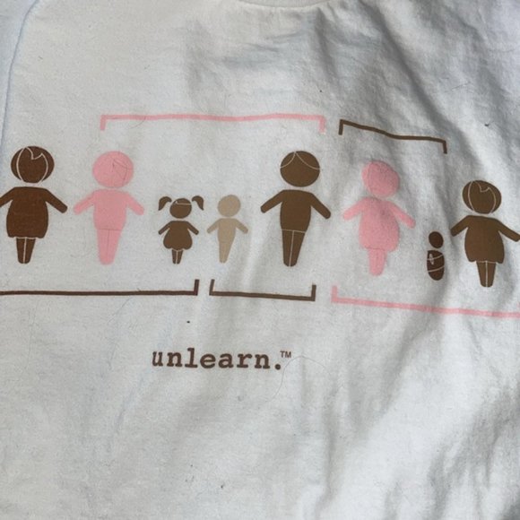 Unlearn Family Tree White Crewneck Inclusive Short Sleeve Shirt - Picture 1 of 7